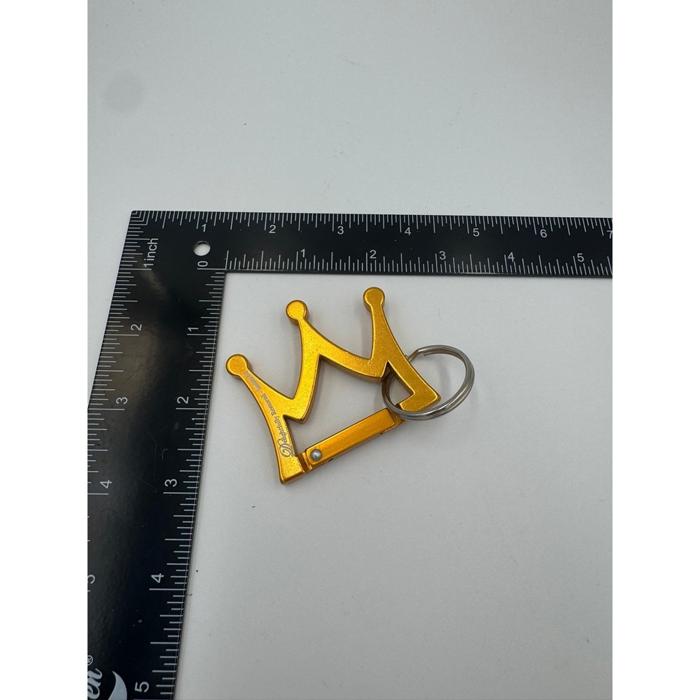 Delightfully Restored Gold Crown Carabiner Keychain Isaiah 62 Aluminum Clip Ring